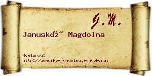 Januskó Magdolna névjegykártya
